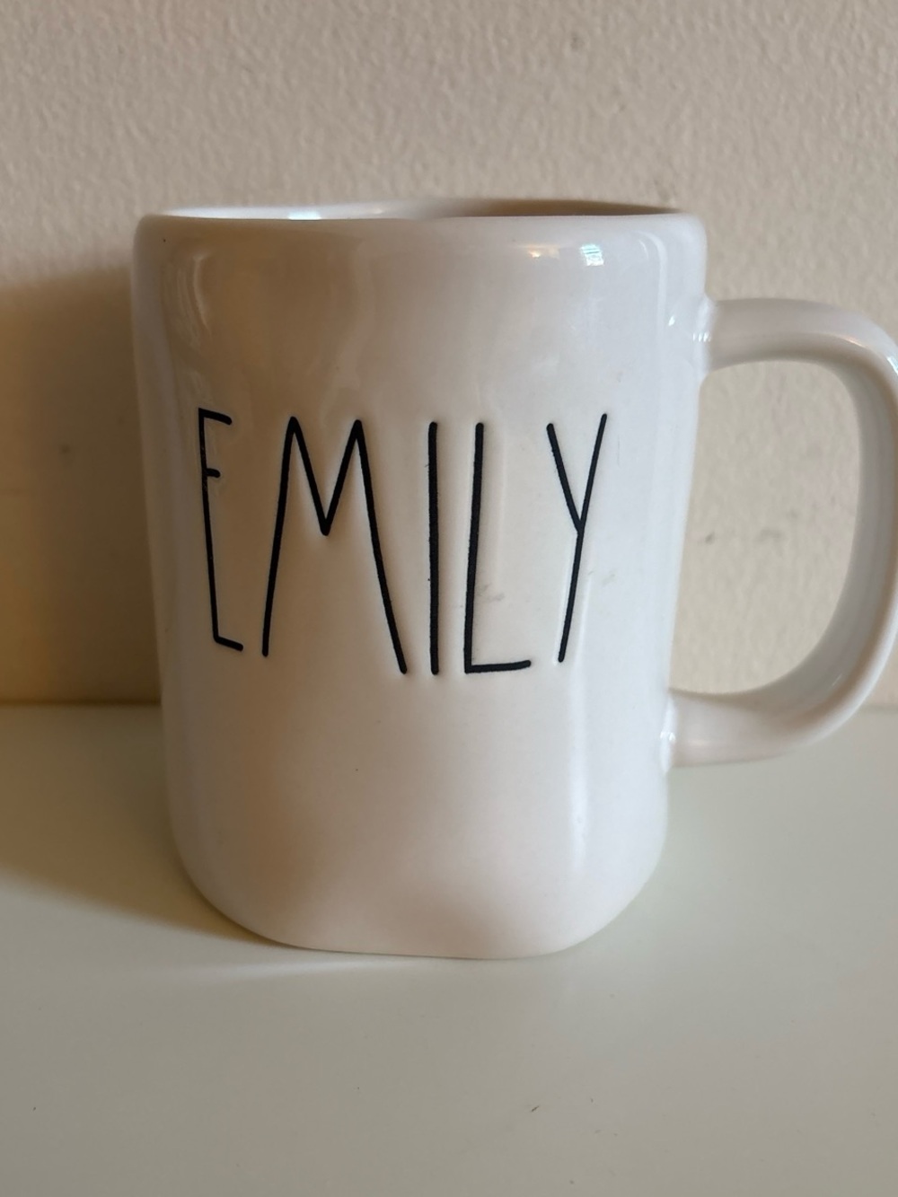 New Rae Dunn Personalized 'Emily' Ceramic Coffee Mug - White